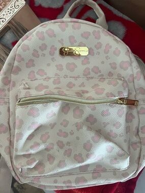 Jessica Simpson Pink Leopard Print Mini Backpack